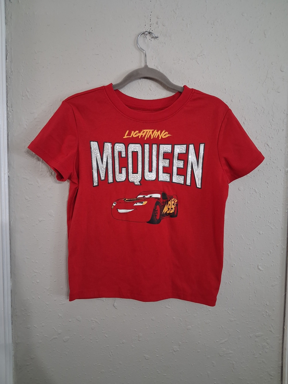 Lightning McQueen cars Disney Pixar baby tee tshirt crop top large